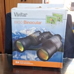 Vivitar 8x50 Black Binoculars - High Power Outdoor Optics